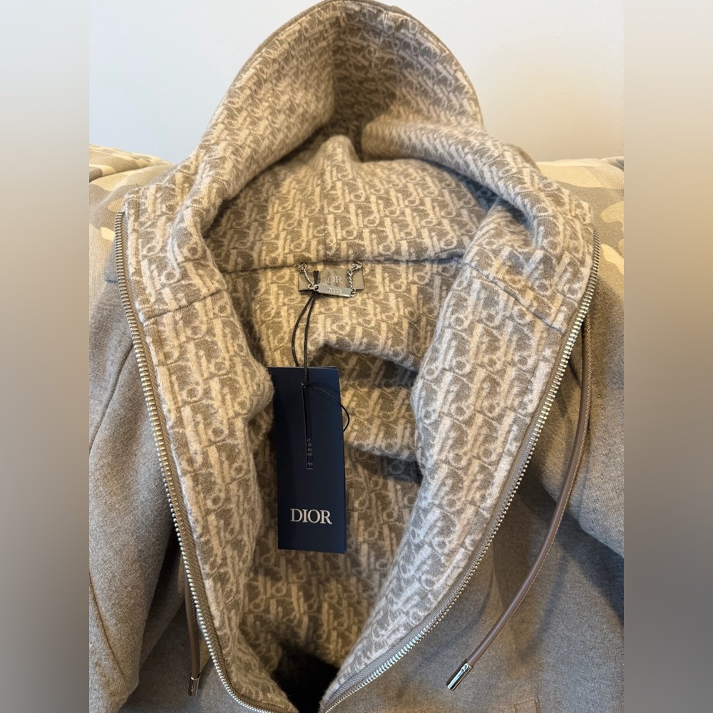 Dior Beige Icons Hooded Track Jacket